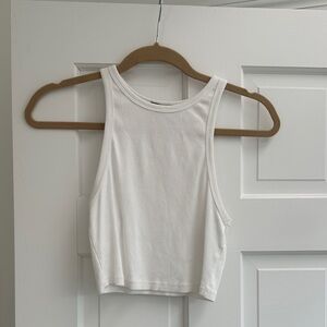 Zara White Sleeveless Tank Top